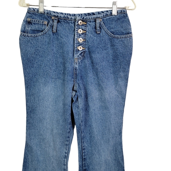 Route 66 Vintage Y2K Low Waisted Button Fly Flaired Led Bell Bottom Jean 5/6 - Picture 4 of 15